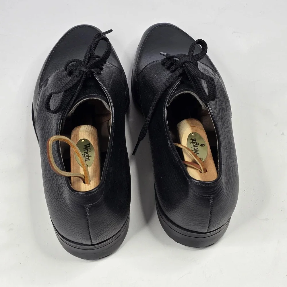 Vintage‎ Wright Arch Preserver Rutgers Union Black Pebble Leather Shoes 11.5D